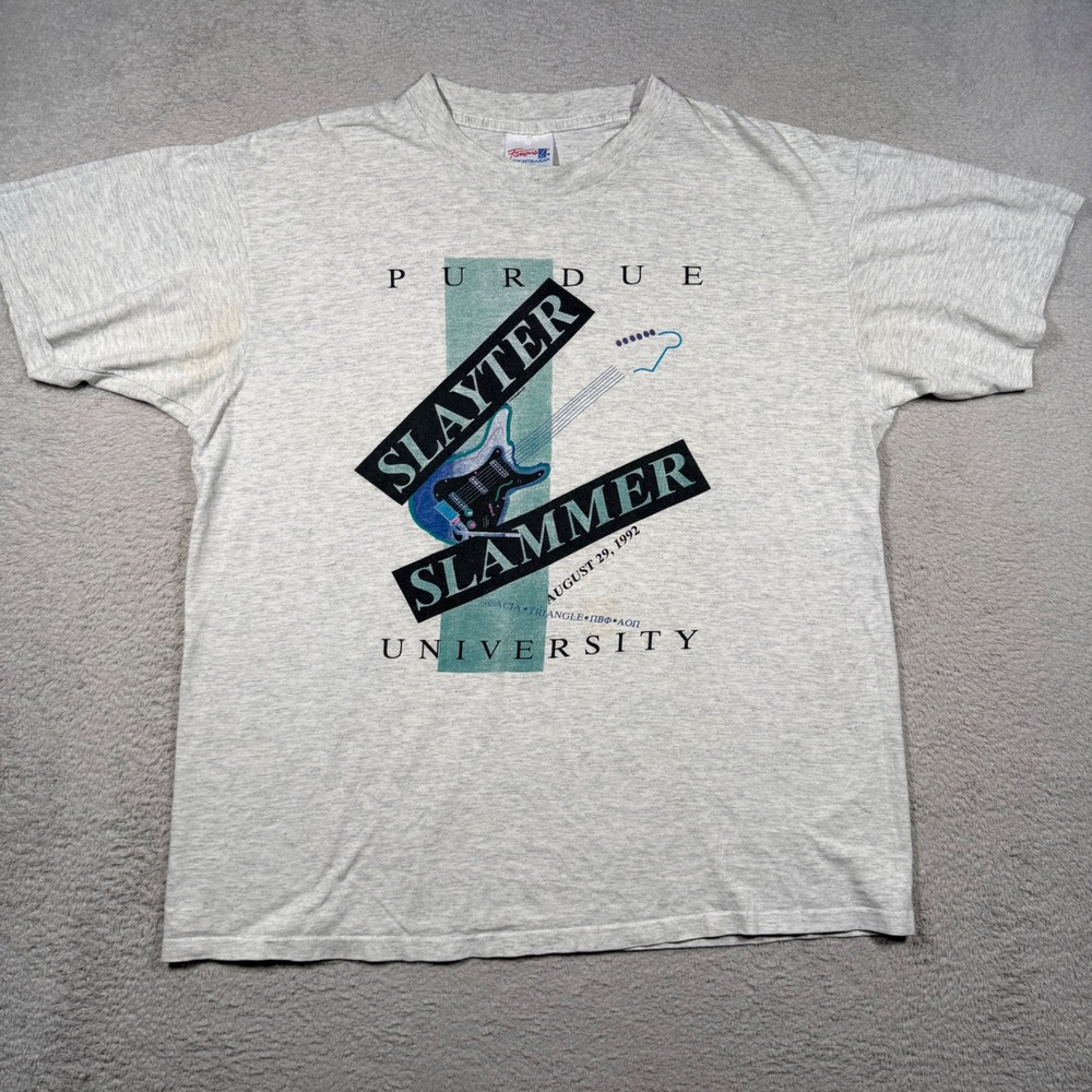 Vintage 90s XL Purdue University Slayter Slammer 1992 Single Stitch USA Made